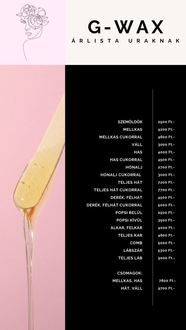 Gyantázás 9. kerület árlista férfi